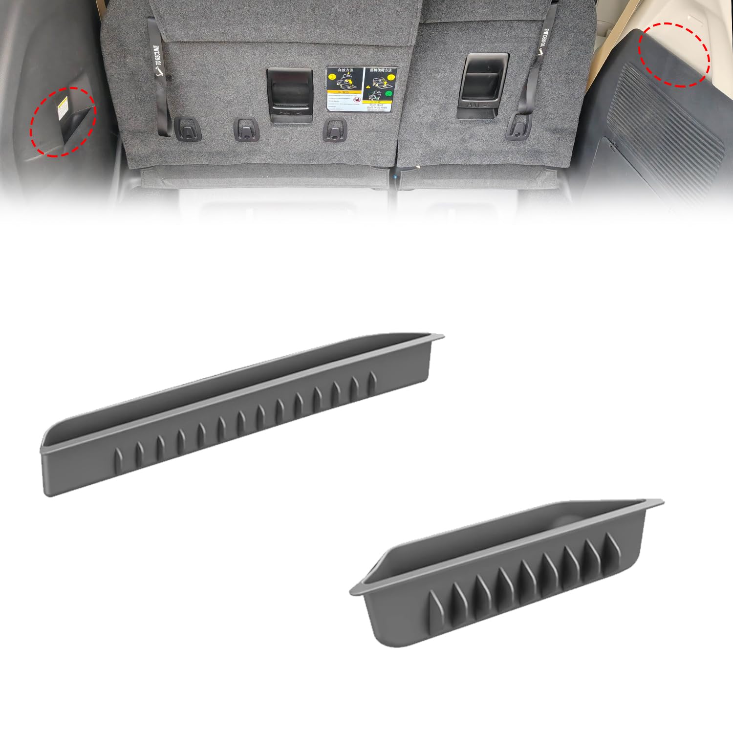 Trunk Organizer Box for Toyota Sienna 2021-2026 TPE Side Trunk Storage Multipurpose Car Storage Box Blocks Trunk Divider