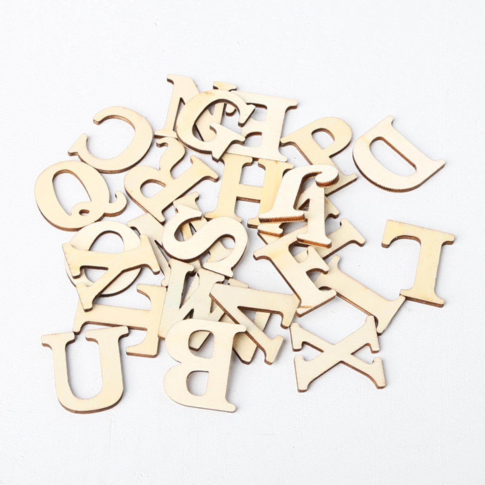 124x Wooden Capital Letters Alphabet Pieces 26 Letters Home Decoration-image-15