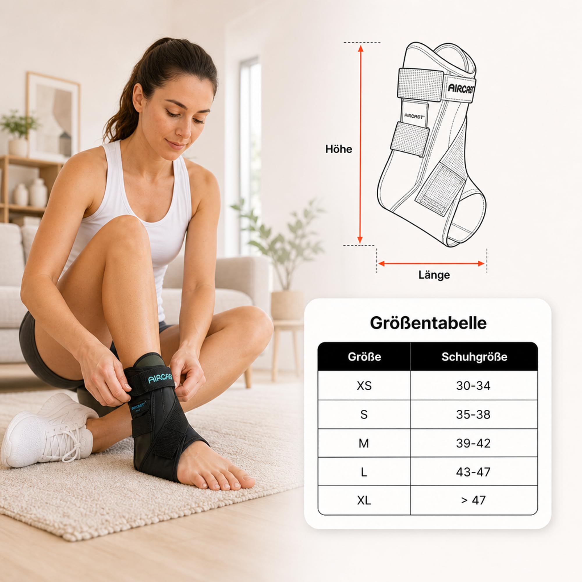 Aircast AirGo Tobillera XL derecha 1 pieza