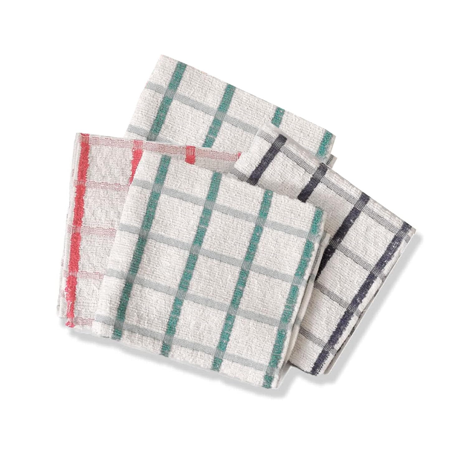 VEARZ® 100% Cotton Terry Tea Towels, Assorted-pack 4, 40x65cm