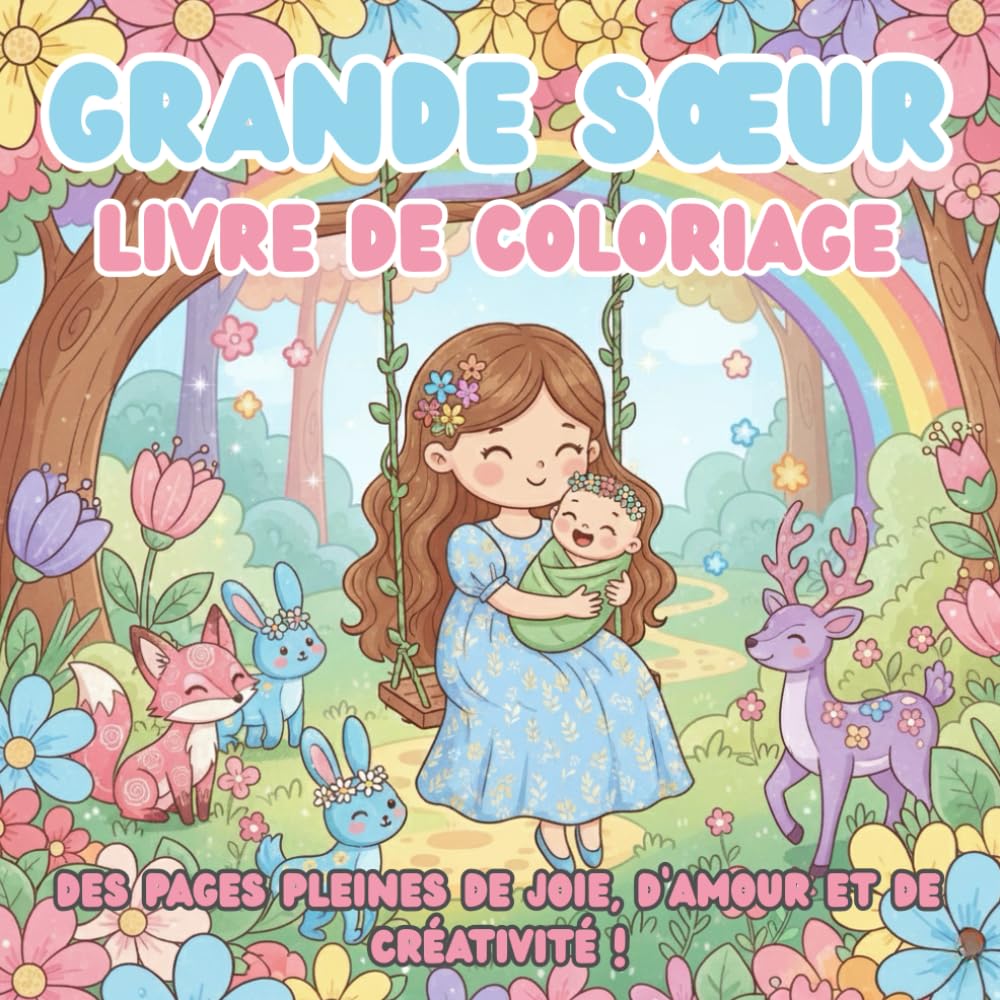 Grande Sœur Livre de Coloriage: Des pages pleines de joie, d’amour et de créativité