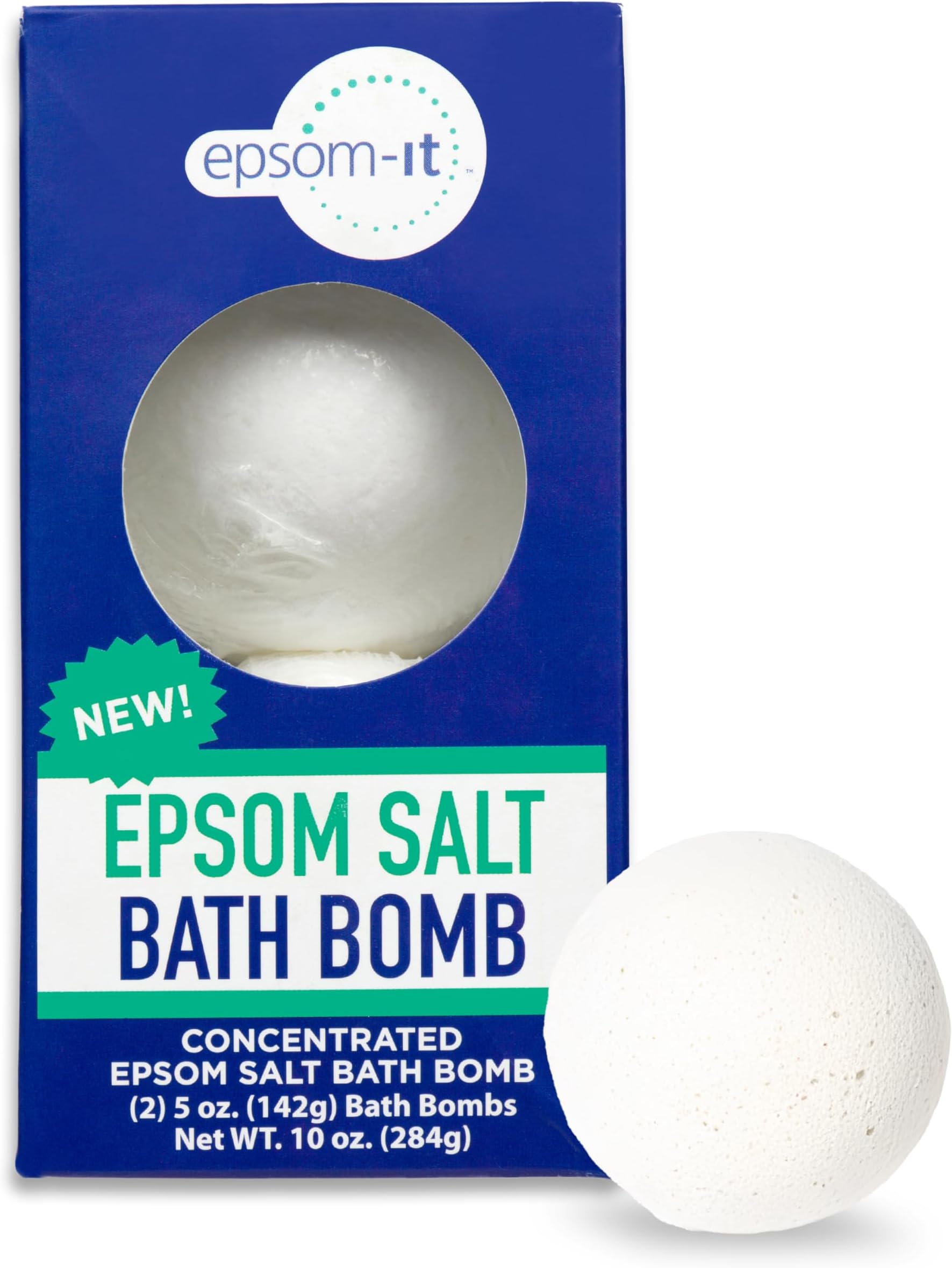 - Epsom-It Epsom Salt Bath Bomb - Magnesium Sulfate Epsom Salts for Soothing and Refreshing soak, Recovery Magnesium Bath Soak for Women & Men, Unscented, 2-Pack