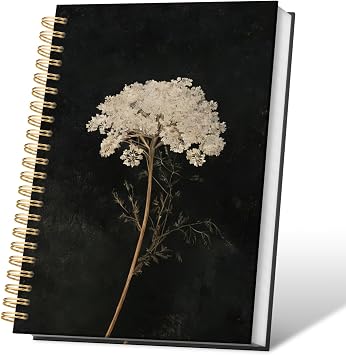 VONTP Aesthetic Flower Cottagecore Notebook Journal, 5.5x8.3 Inch | Retro Wildness Botanical Floral Journal for Women, Office Work Student, Cottagecore Flower Gifts for Women Girls