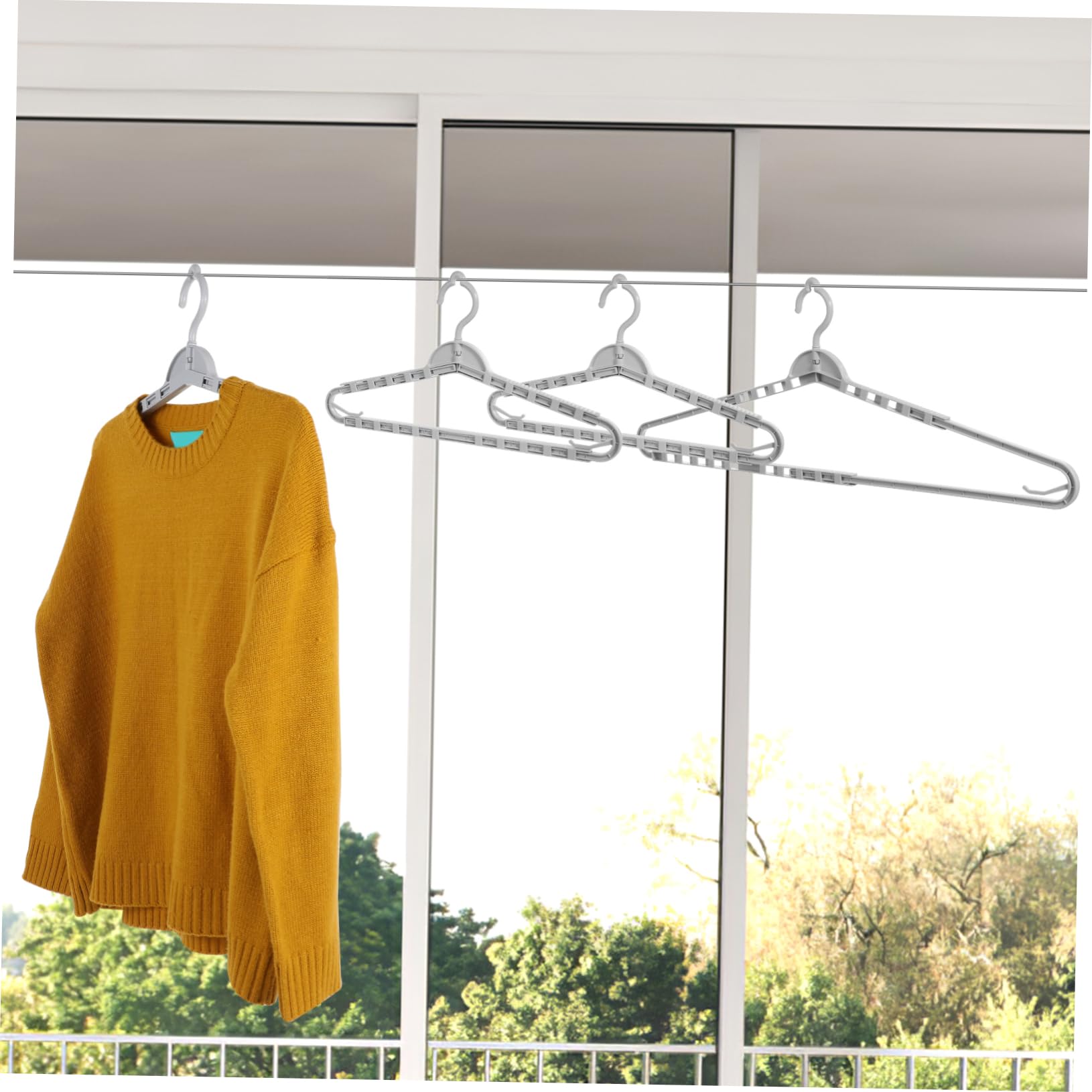 MAGICLULU Grucce per Abiti Estensibili in Pp Resistente, Grucce Extra Larghe Regolabili per Asciugare Vestiti e Lenzuola, Set da 8 Pezzi Multifunzionale per Casa e Giardino