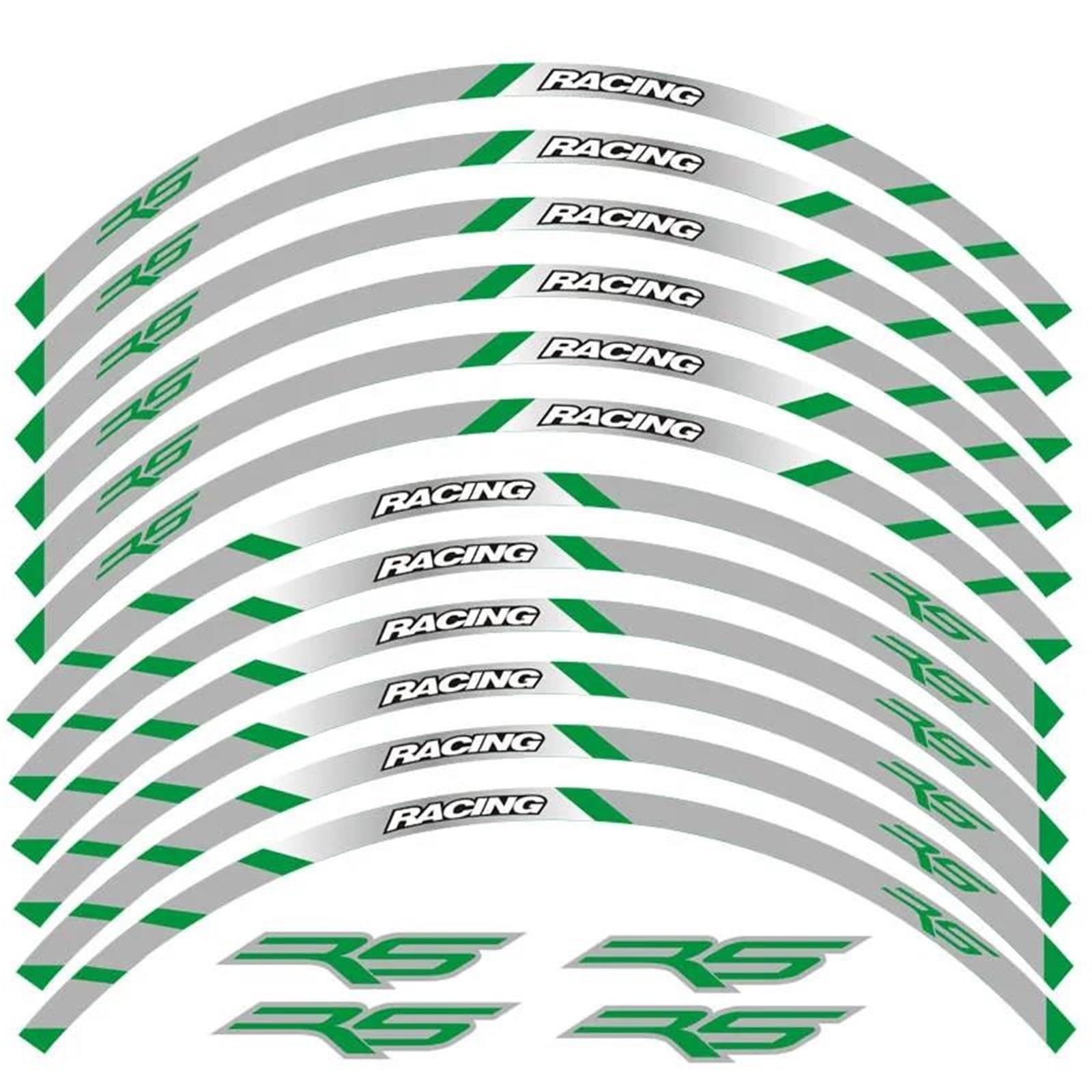 12 Strips Motorcycle Reflective Decals Wheels Moto Rim Stickers for Aprilia RS Rs125 Rs 125(Color12)