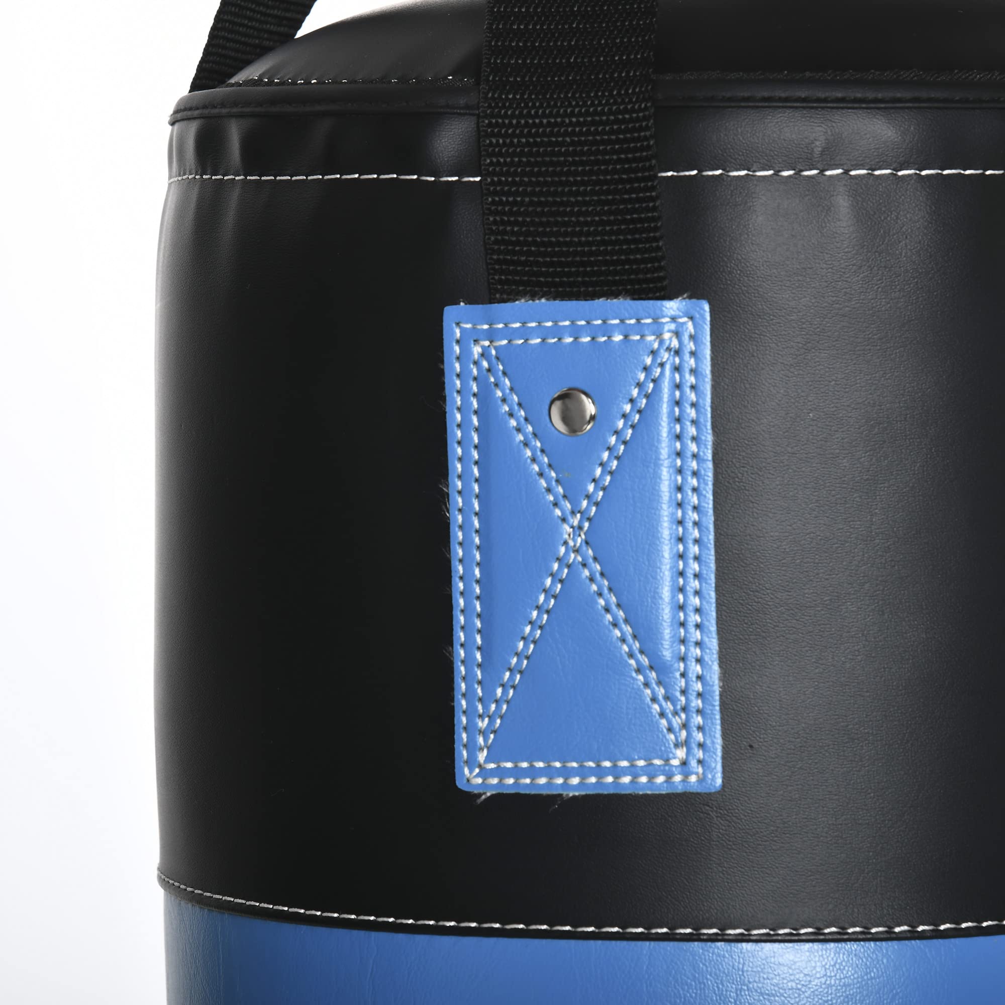 HOMCOM Set Sacco da Boxe Pieno da Appendere con Guantoni e Ganci, 102 cm Sacco per Pugilato e Kickboxing a 3 Strati con Borsa di Trasporto per Adulti, Blu