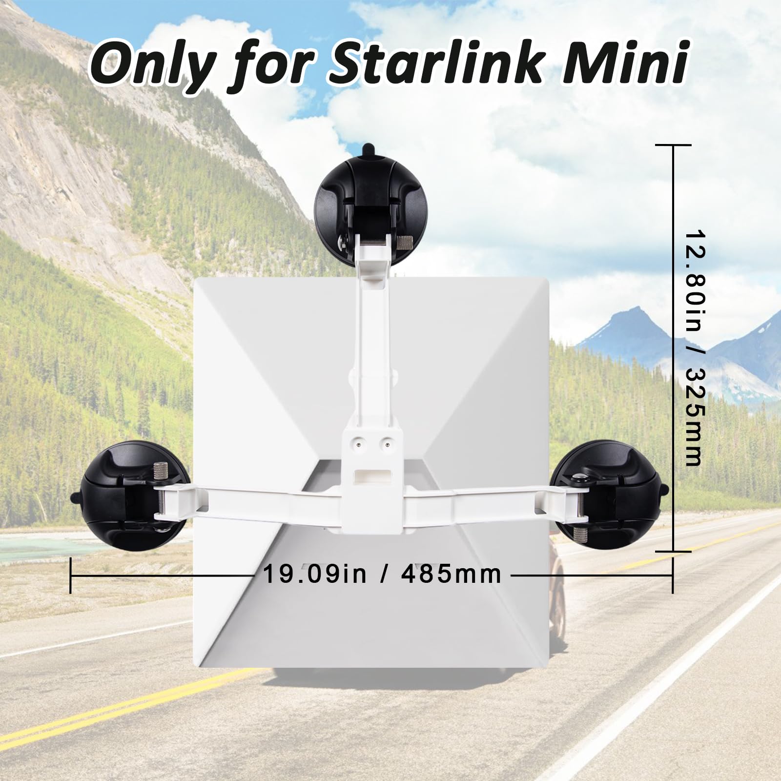 Starlink Mini support de voiture – Ventouse industrielle pour camping-cars, bateaux et voyages – Signal stable et coupe-vent de 120 km/h