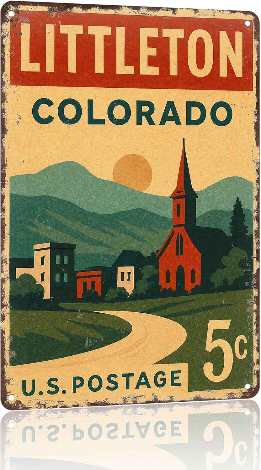 Can on City Colorado Scenic Metal Sign 8 x 12 Inch