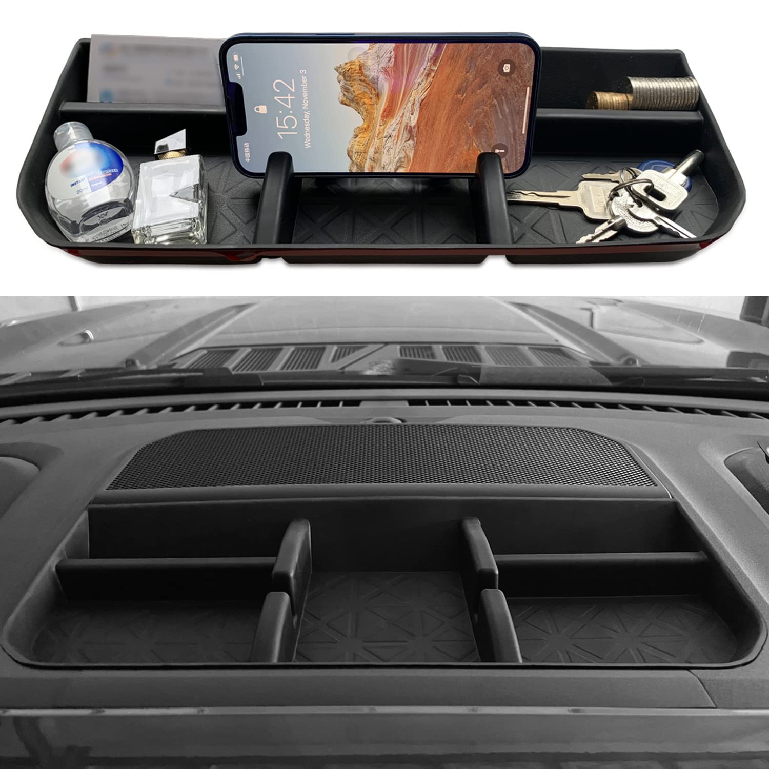 Buy ANMOSVO Dashboard Organizer Insert Tray for Ford F150 2021 2022