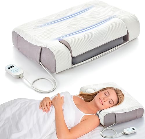 YISHAN Almohadas de tracción de contorno de espuma viscoelástica cervical para dolor de cuello, almohada ortopédica ergonómica de apoyo para dormir