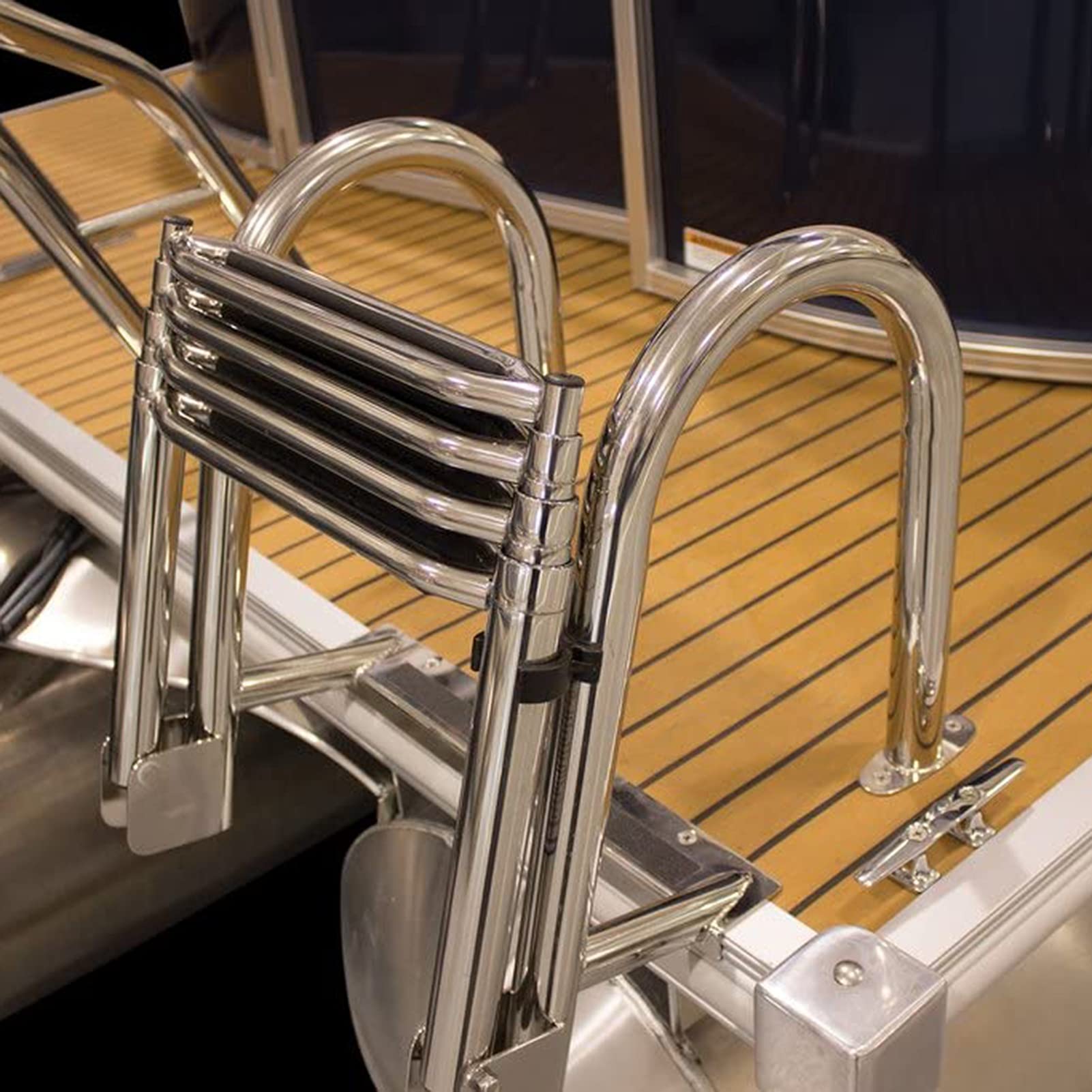 Buy HWLL Boat Ladder Platform Boat Ladders for Fishing Boat, 4 Steps