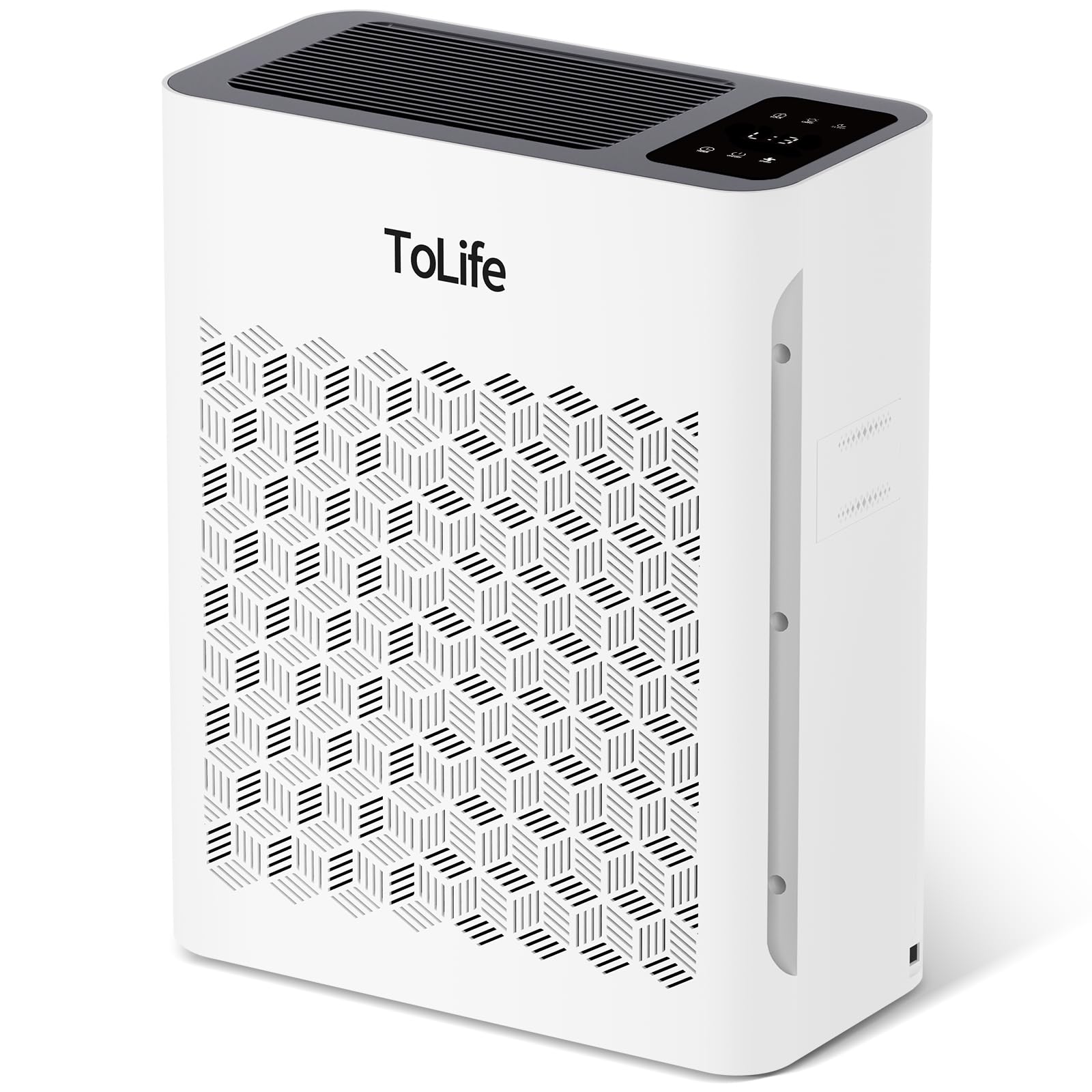 Tolife Powerful Air Purifiers for Home Large Room Up to 2000 Ft² with PM 2.5 Display Air Quality Sensor,Auto Mode,Timer,HEPA Filter Pet Air Purifier for Bedroom,Filters Smoke,Pollen,Pet Dander,White