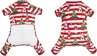 Vista 5 de CuteBone - Pijama mameluco de Navidad para perros, linda para vacaciones de invierno, P186XS