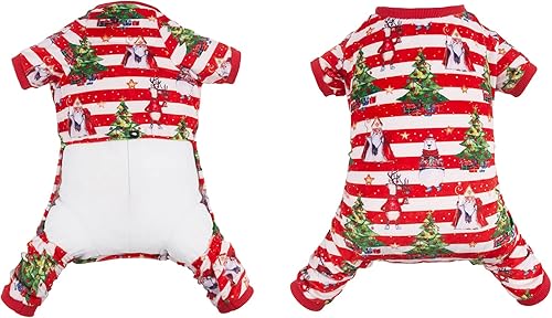 Miniatura 5 de CuteBone - Pijama de Navidad para perros pequeños, P107XL