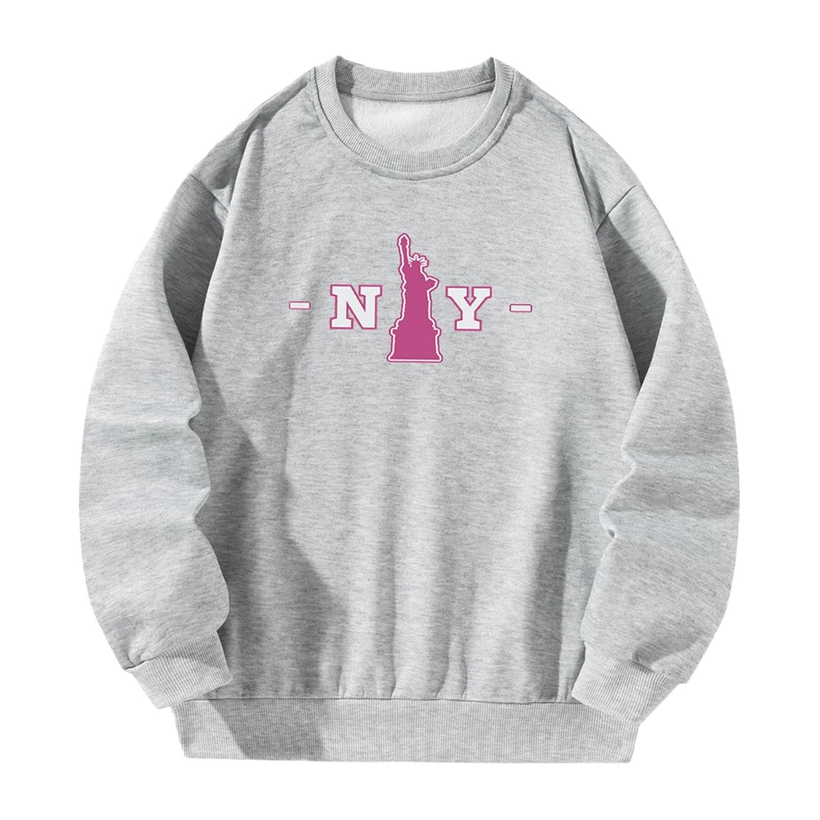 Men Women Crewneck Sweatshirt Girls Boys Shirt Female Long Sleeve Activewear-image-17
