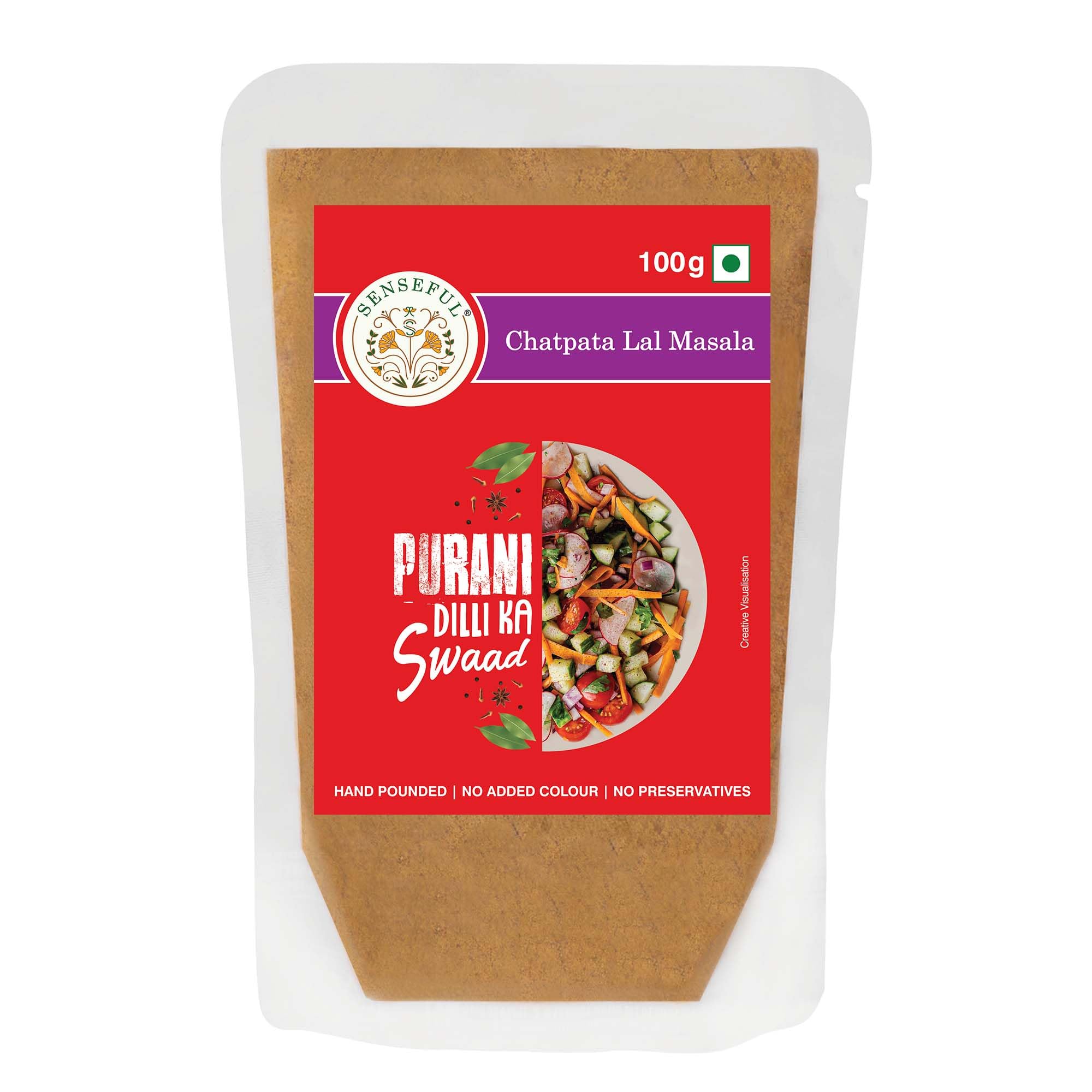 SENSEFUL Chatpata Lal Masala - All-in-One Masala, Purani Dilli Ka Swaad, Flavoursome, No Added Colour & No Added Preservatives - 100 gm (B09MTGMZC6) Amazon Price History, Amazon Price Tracker