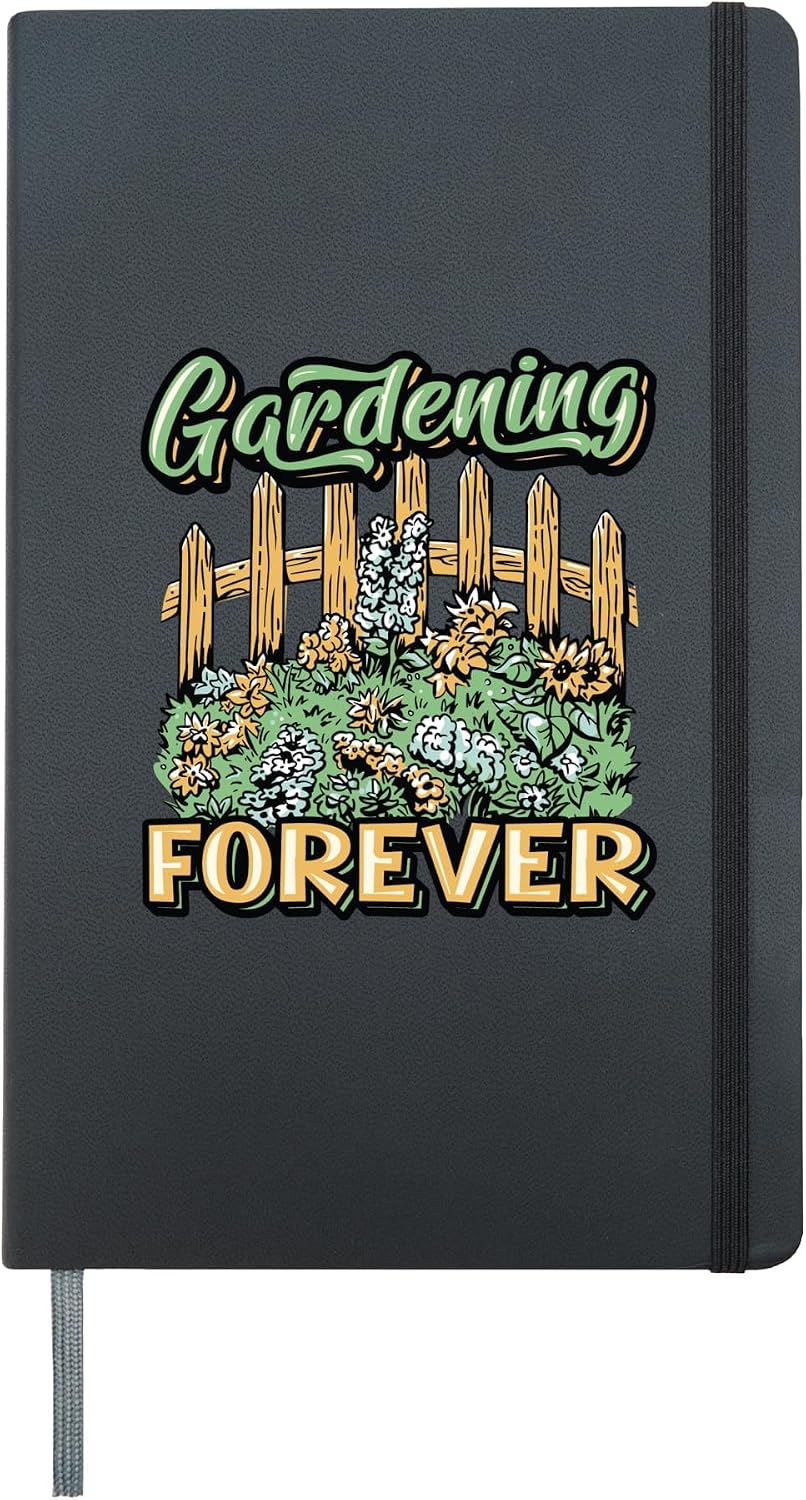 Gardening Forever Gardener Hardcover Journal, Black