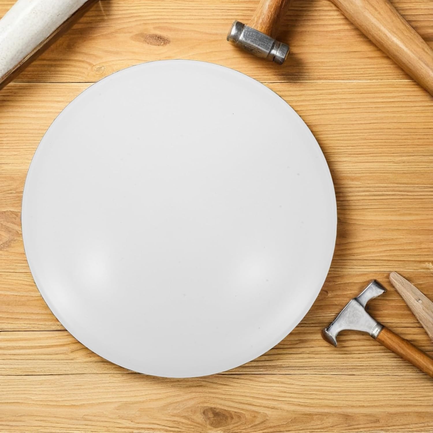 Gatuida Ceiling Fan Lamp Cover 7-inch round White Acrylic Replacement Globe Cover for Indoor Light Fixtures Flush Mount Dome Lampshade Compatible with Mushroom Bulb