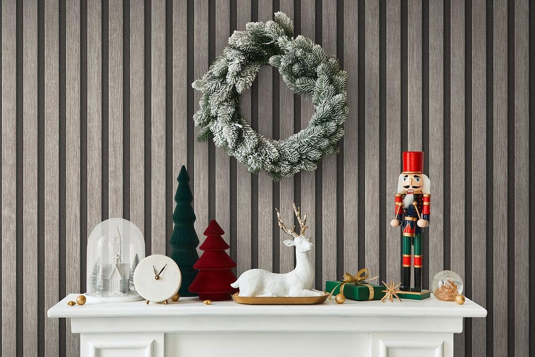 Bien Home Zümrüt EXCLUSIVE 7600 Lambiri Panel Ahşap Duvar Çıtası Desenli Duvar Kağıdı 5,30 M²