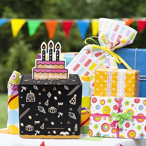 Miniatura 6 de Caja de dinero de cumpleaños para regalo en efectivo, divertidas cajas de regalo para dinero en efectivo, caja de dinero para tirar de regalo de