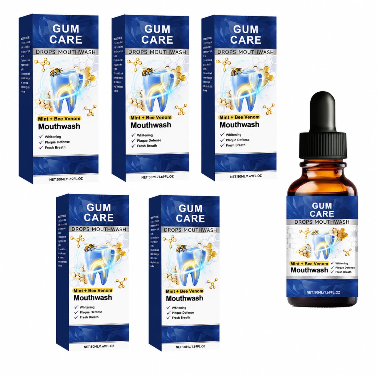 Gocce di cura orale con veleno d'api, igiene dentale quotidiana | Collutorio concentrato con veleno d'api. Protegge i denti, calma le gengive e garantisce una freschezza orale duratura.