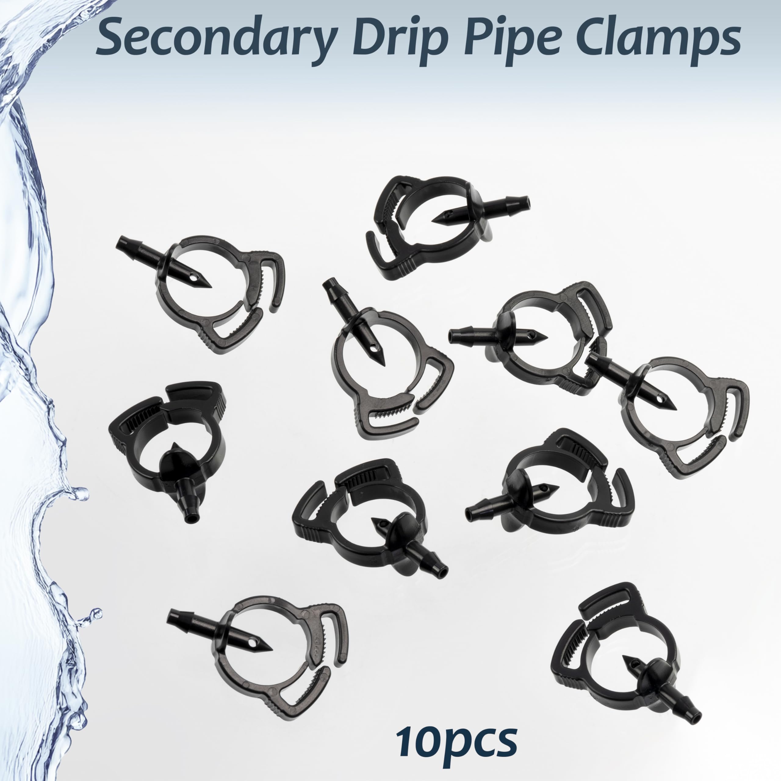 AERZETIX - Set di 5 Raccordi/divisori/riduzioni in ''T'' 13x16mm per tubo da giardino 1/2 e 5/8 - giunto scanalato in ''T'' per sistema di irrigazione a goccia - C48616