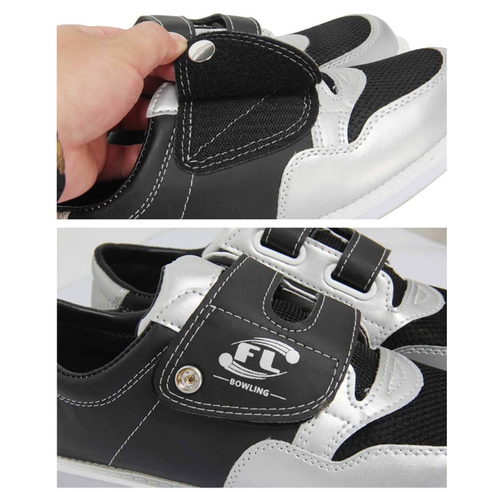 VEACAM Hommes Femmes Intérieur Bowling Baskets Respirant Semelles Coulissantes Chaussures De Bol Droitiers Ou Gauchers Bowlers