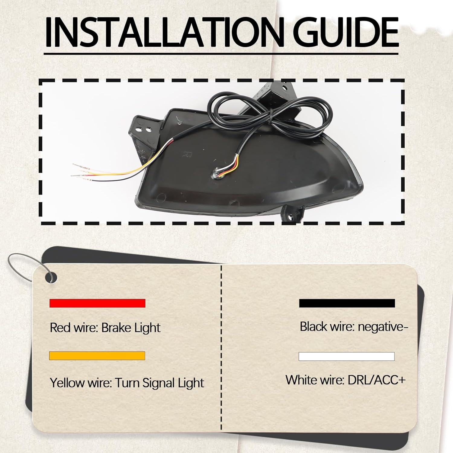 LED Rear Bumper Reflector Light Fog Tail Lamps Compatible with Honda Pilot 2019-2022 EX EX-L Touring DRL Turn Signal (Smoked)