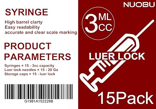 Vista 16 de Blunt Tip Food Syringe with Needle - Resin Refilling Glue Lube Liquid Plastic Syringes, 12Pack-5ml/cc Syringes for Lip Gloss Base Ink Precision Oil