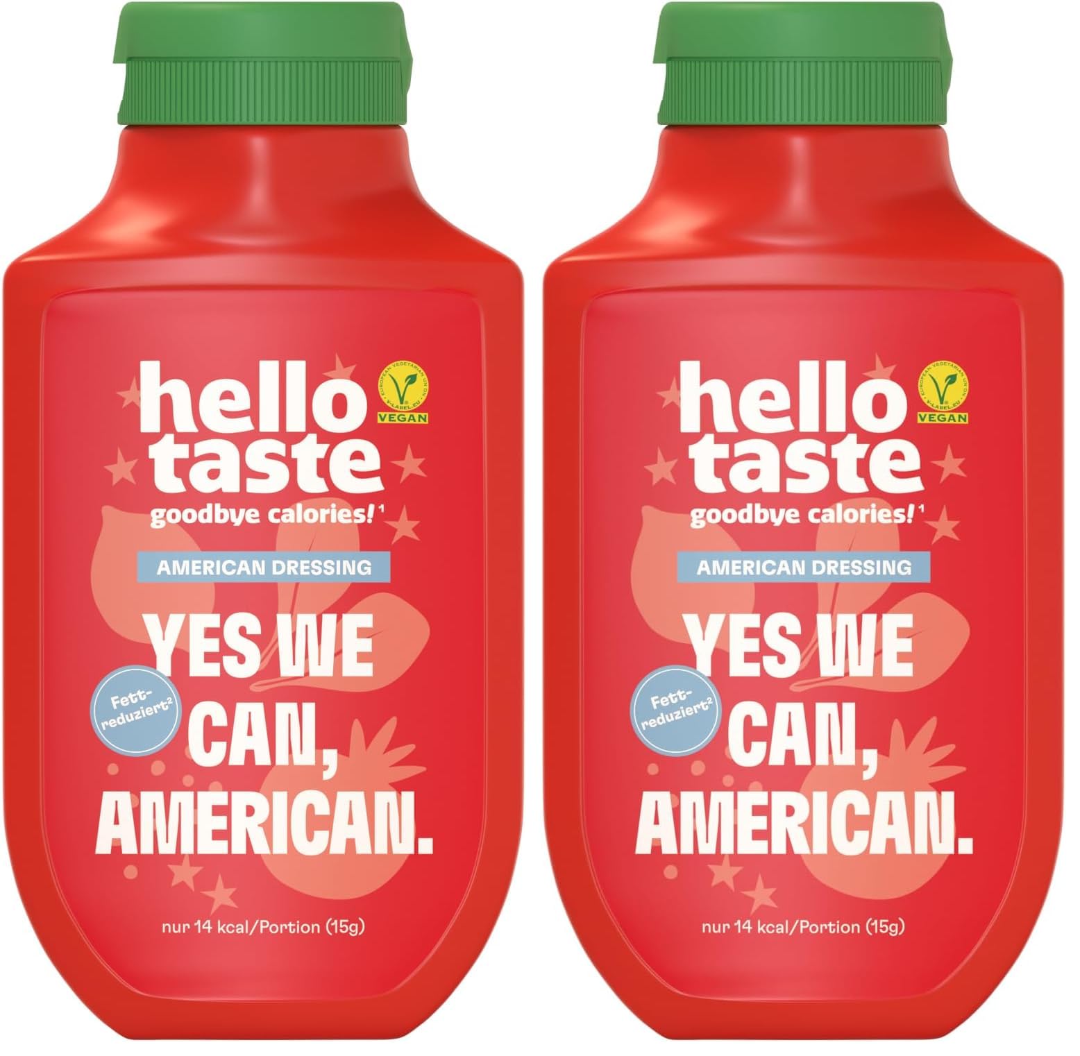 hellotaste American Dressing 300ml - kalorienreduziert, ohne Zuckerzusatz & voller Geschmack | Für Gerichte, zum Grillen uvm. | Vegan, aspartamfrei, glutenfrei, sojafrei | 1 x 300ml (Packung mit 2)
