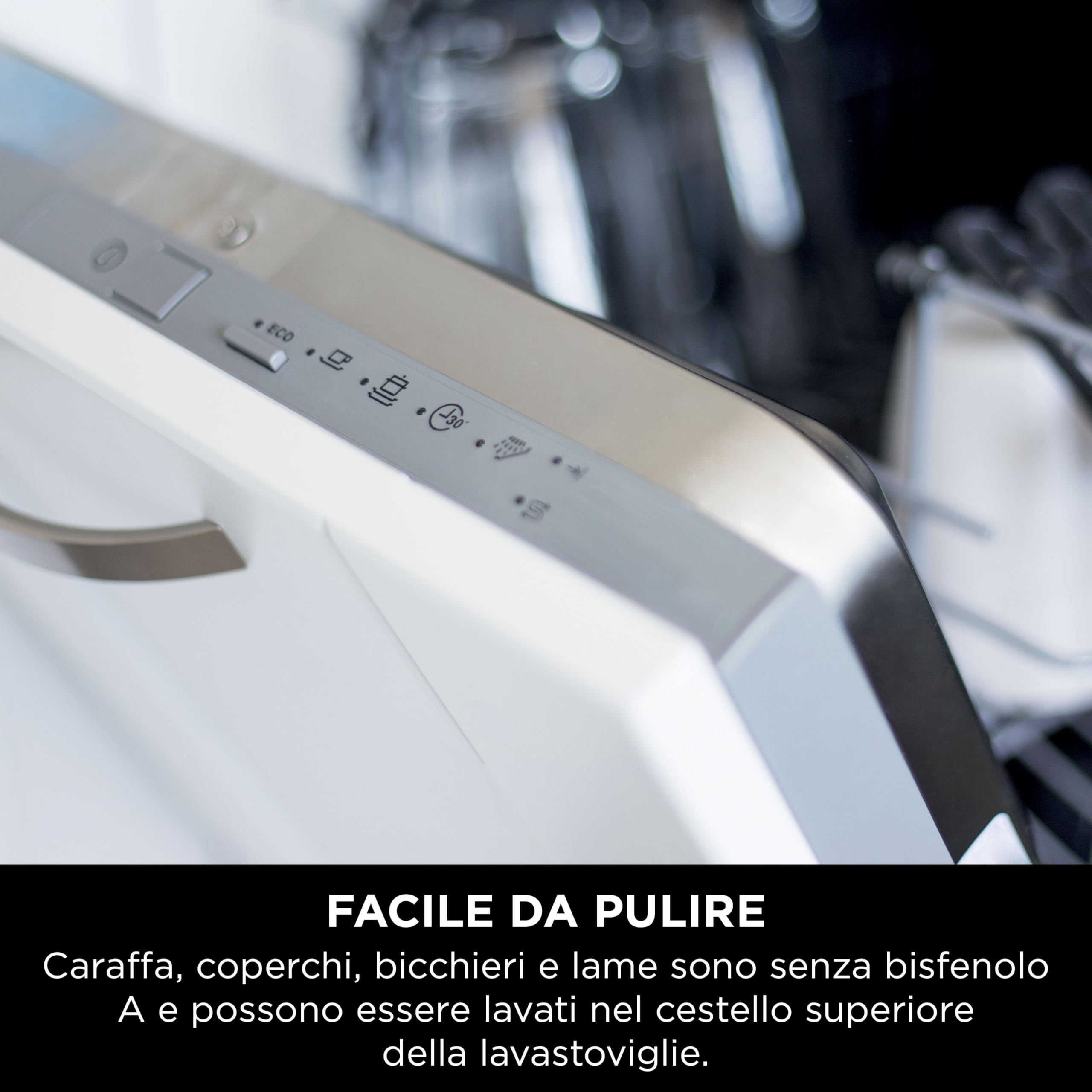 Ninja Frullatore Detect Power Pro, 1200W, Nero, TB201EU | Caraffa da 2L (Capacità Massima di 1900ml), Potente Frullatore per Smoothie, Tritare Verdure e Preparare Bevande Ghiacciate