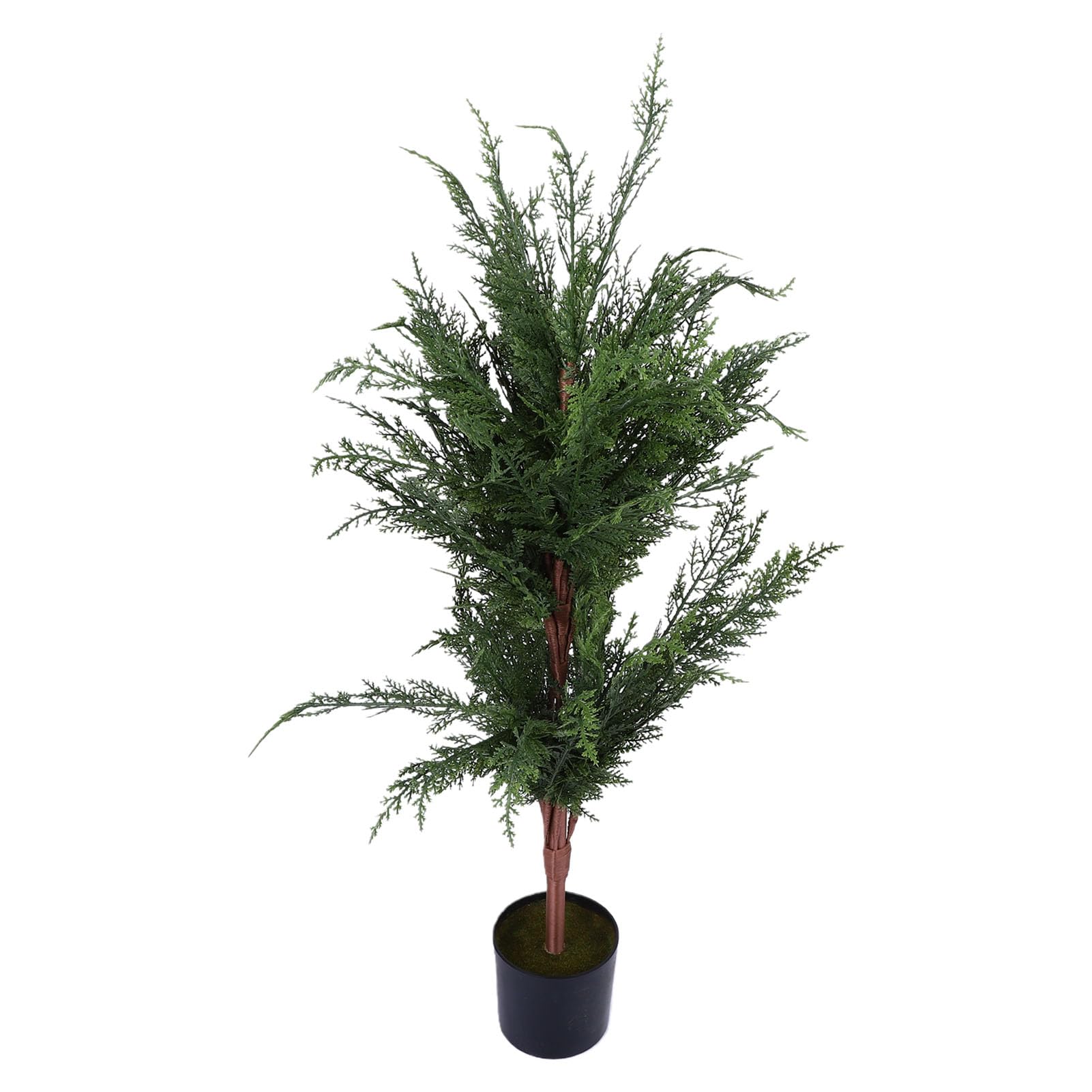SIXRUN Sztuczna Choinka Doniczkowa z PE, 9 Trybów Oświetlenia LED (90cm)