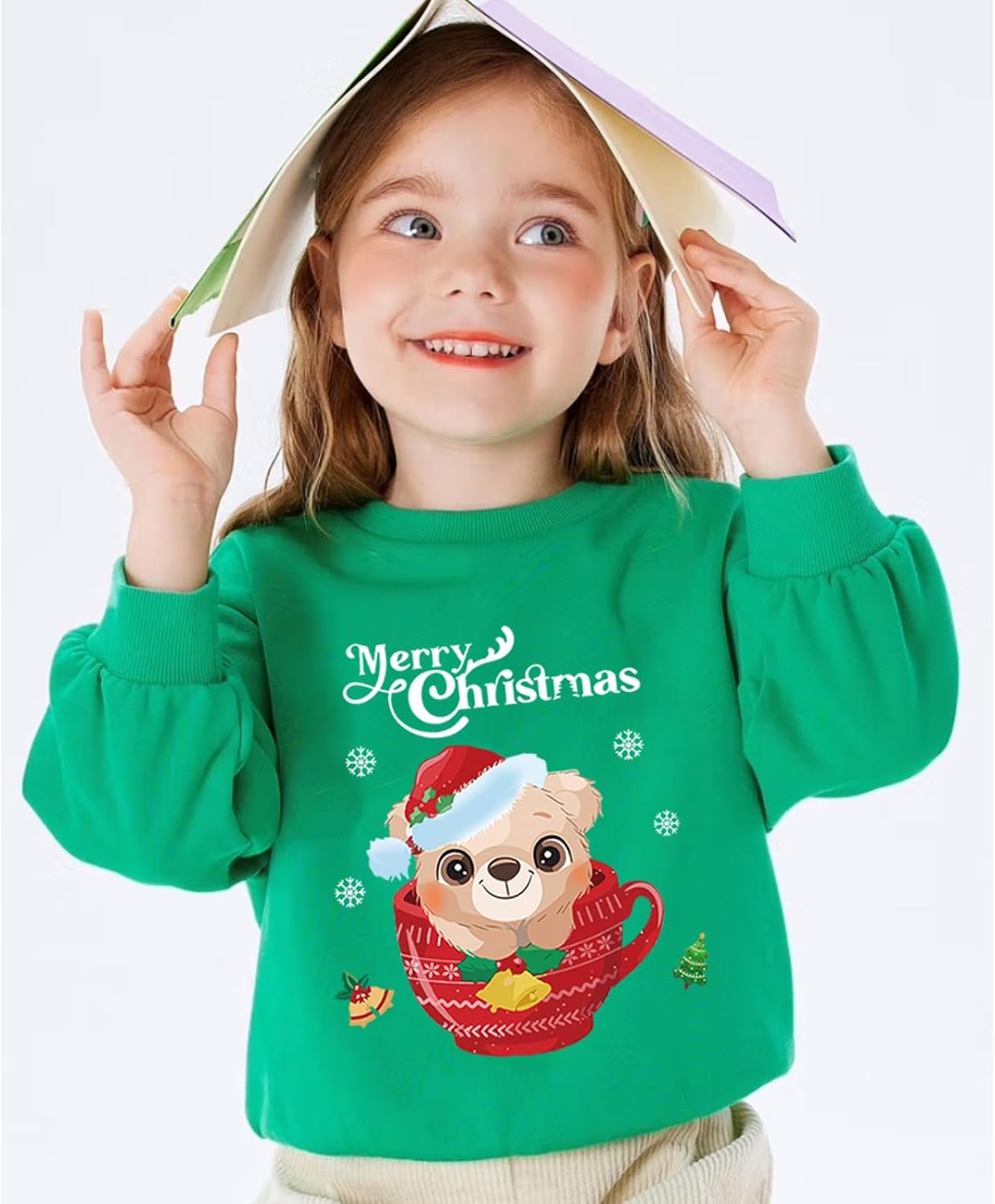 Christmas Sweatshirt for Toddler Boys Girls Long Sleeve Baby Santa Claus Snowman Sweaters Xmas Winter Clothes 1-7T