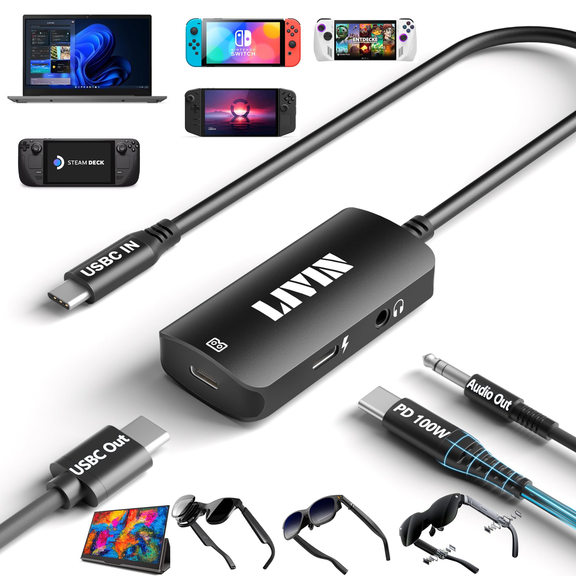 Amazon.co.jp: USB C to XREAL One、Air 2 Pro/Rokid/VITURE One