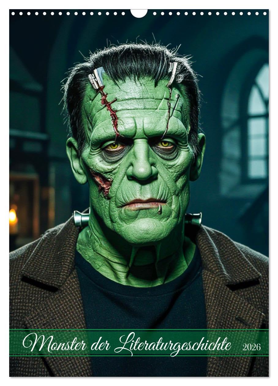 Monsters of literary history UK-Version (Wall Calendar 2026 DIN A3 Portrait), CALVENDO 12 Month Wall Calendar โ image 1
