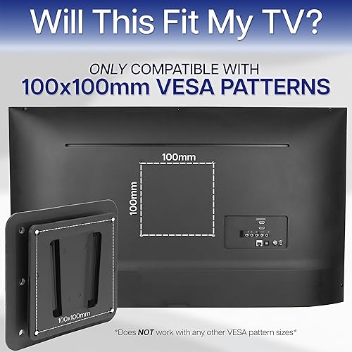 Miniatura 7 de VIVO Soporte de TV de plástico resistente de polímero y acero con brazo articulado, patrón de montaje VESA de 3.93 x 3.93 pulgadas, soporta hasta 22