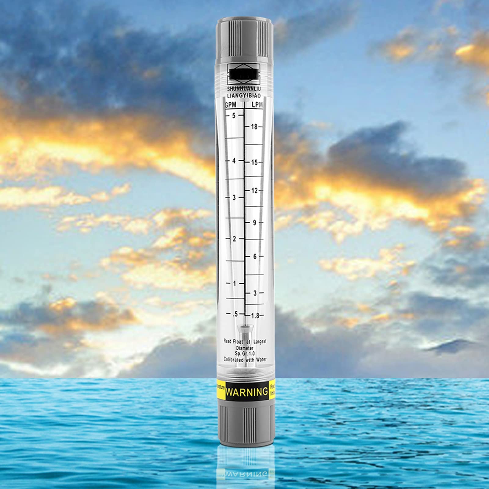 Leapiture Tube Type Flowing MeterLiquid Pipeline FlowmeterWater FlowingMeter Lightweight Accurate for Indoor and Outdoor Use