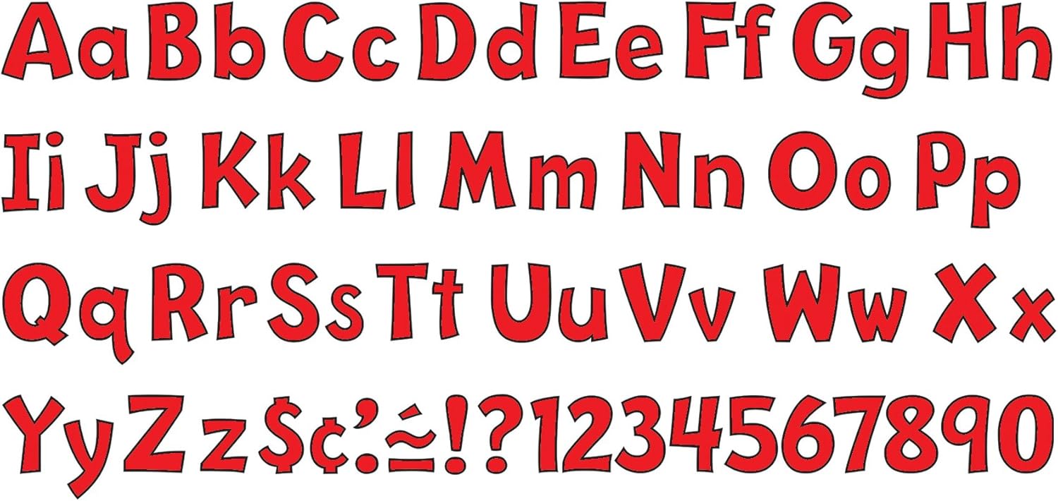 Red Playful 4-Inch Letter and Number Set