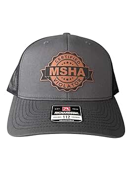 帽子 amachi. hat Amazon.com: BUBBLEHEAD Ink Certified MSHA Violator Hat, Coal