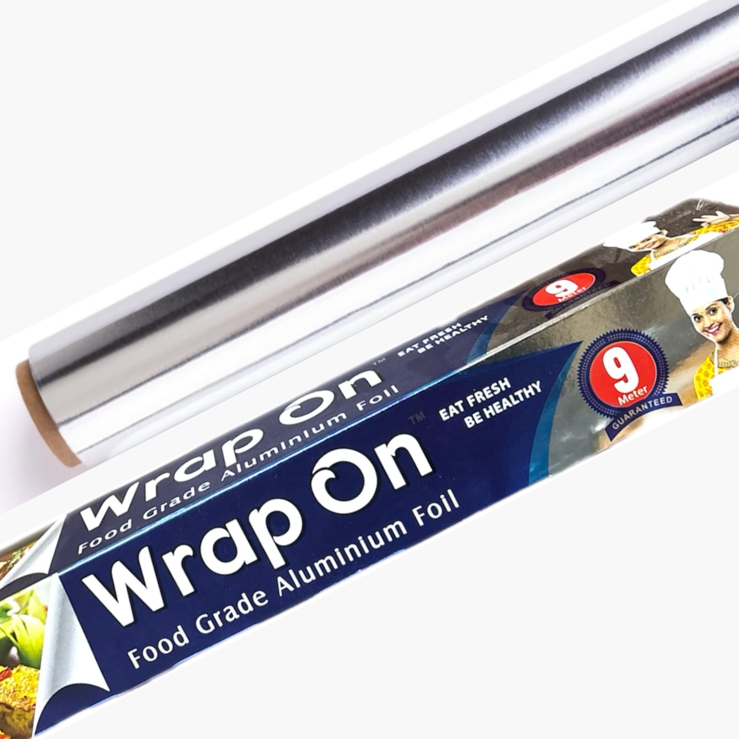 WRAP ON 9 Meter Aluminium Foil Paper for Food Wrap, Silver Paper Foil for Food Packing, Cooking, Baking - Aluminum Foil Wrap for Kitchen 9 Meter Net 11 Micron for Keeping Food Warm (Pack of 1). (B0CZPGG4C2) Amazon Price History, Amazon Price Tracker
