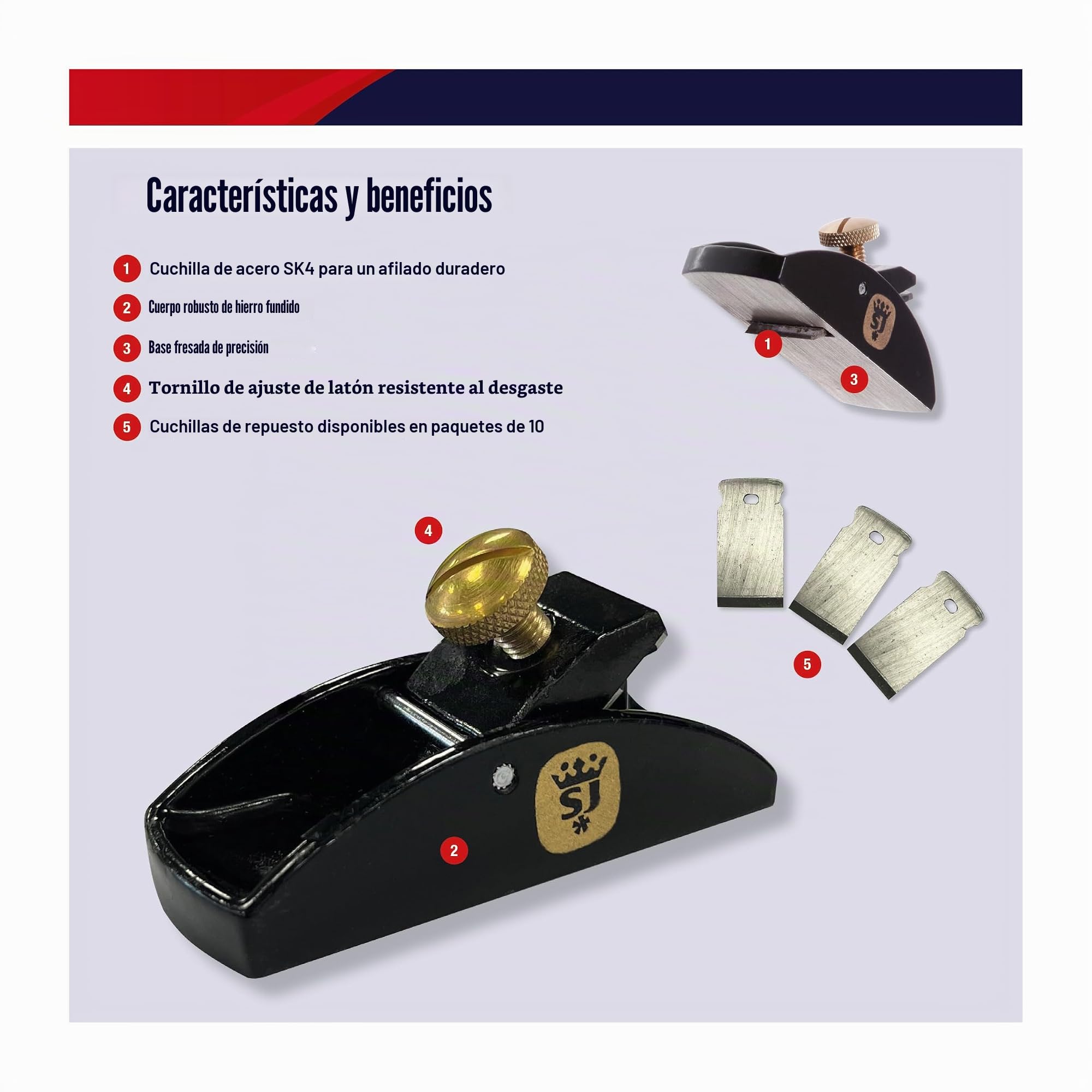Spear & Jackson CTP3 3" Cepillo de carpintero