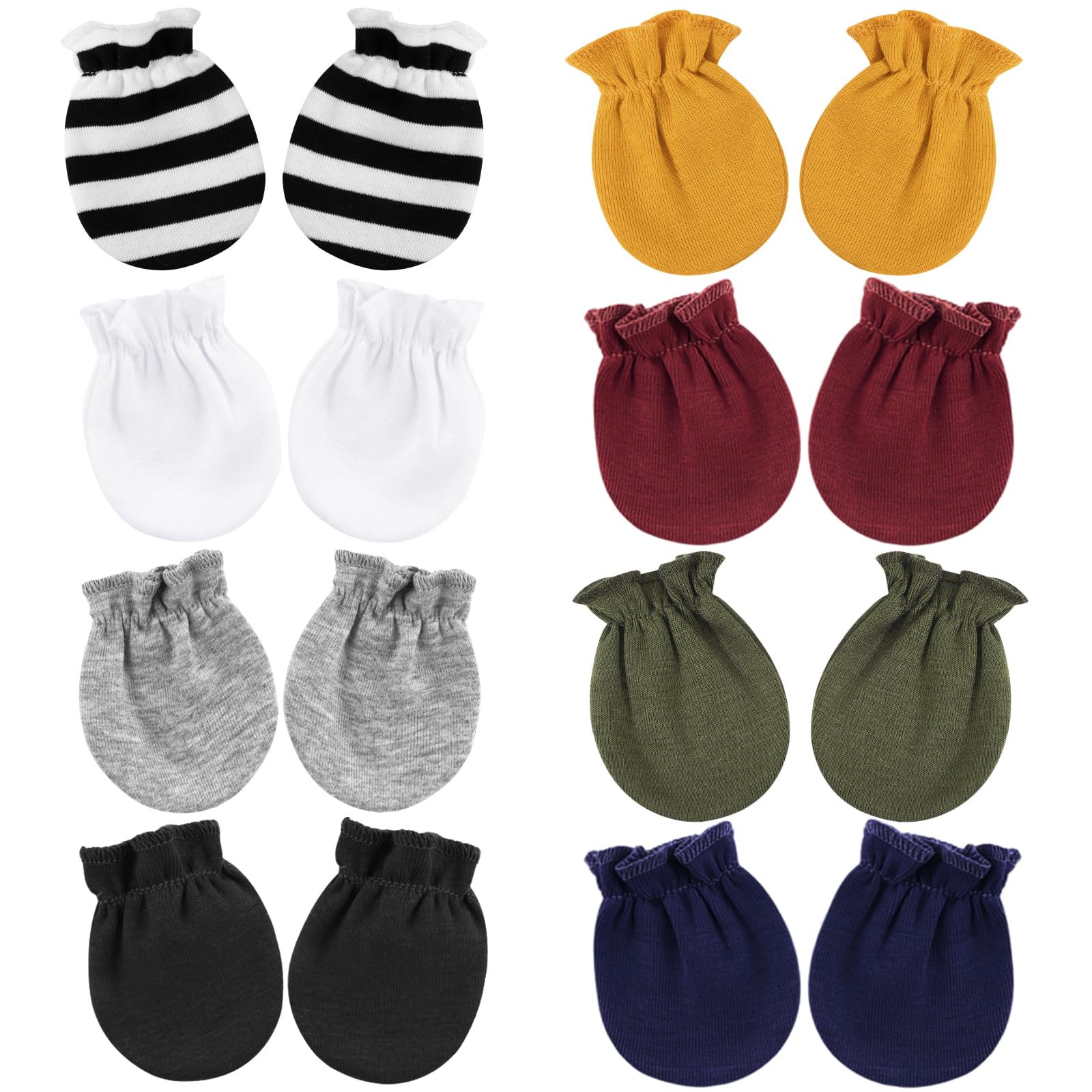 DRESHOW Newborn Baby Mittens Infant Gloves No Scratch Mittens Cotton Gloves for 0-6 Months