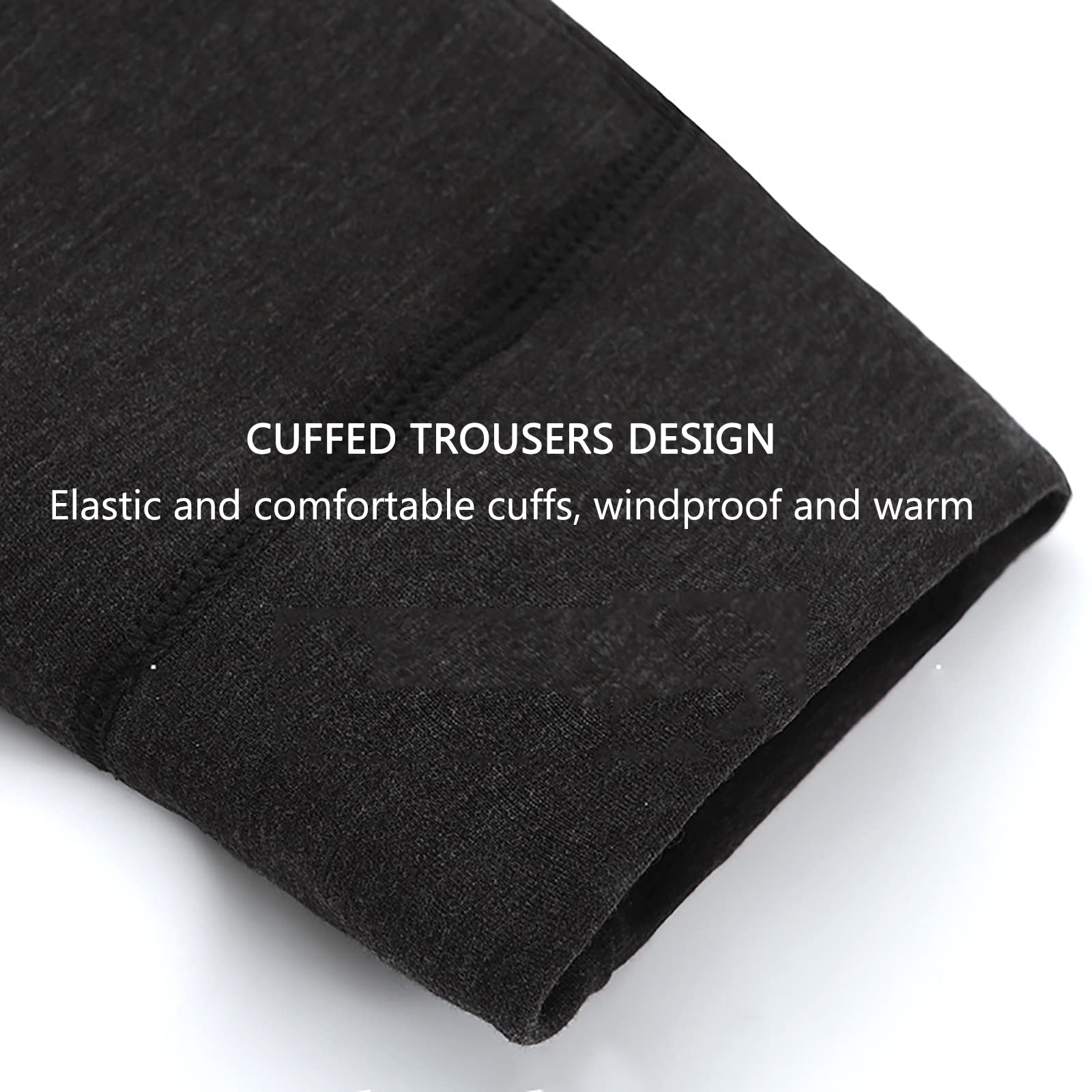 Pantalon Thermique sous-vêtements Thermiques pour Hommes Doublés de Pantalon Longues Couche de Base Chaude(Size:3XL,Color:Soie)