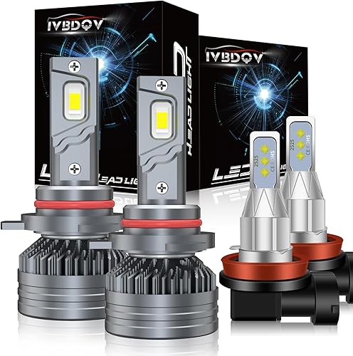 Miniatura 1 de Compatible (2016-2018) para Toyota RAV4 bombillas LED para faros delanteros, 9012HIR2 alta y baja doble haz+H11H8H16 bombillas LED 600% brillo 200 W