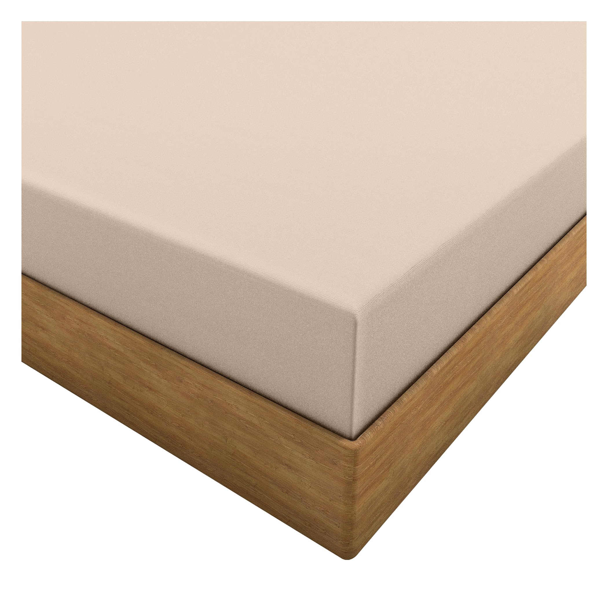 HOME ACE Latte Extra Deep Easy Iron Super King Size Fitted Sheets Poly Cotton Deep Super King Size Bed Sheet Fitted, 16”/40CM Super King Size Fitted Sheet, Polycotton Fitted Bed Sheets — image 1