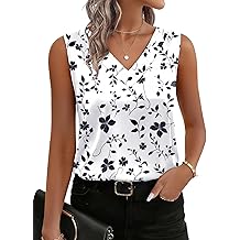 Women's Silk Satin Tank Tops V Neck Casual Camisoles Sleeveless Business Work Blouses Dressy Summer Shirts