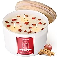 Vista 18 de AOOVOO Velas perfumadas de rosa para mujer, velas de soja de 20 onzas con 3 mechas para el hogar, vela de aromaterapia con cristales