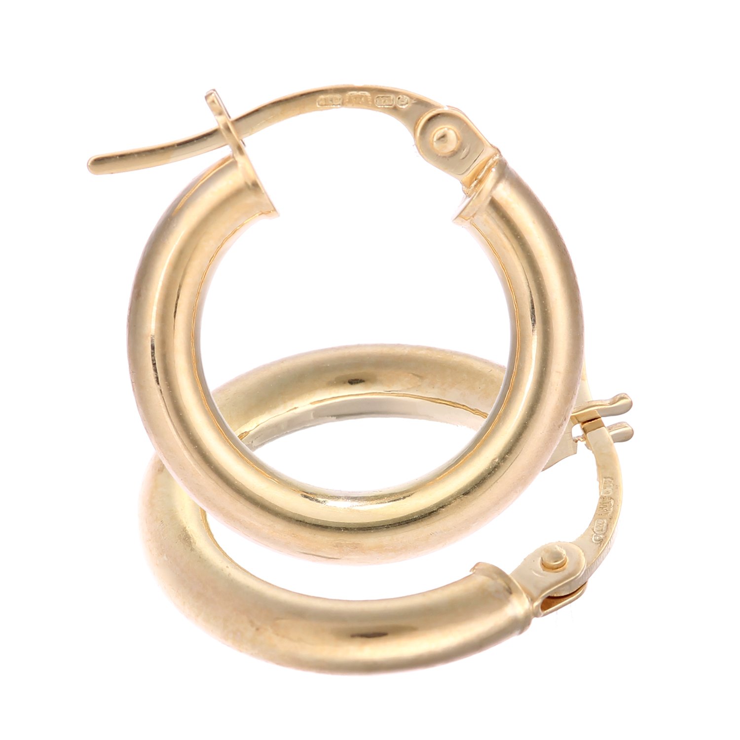 Citerna Women's 9 ct White Gold Hoop Earrings