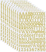 Vista 14 de 10 hojas de calcomanías de letras de vinilo negro, 1200 piezas de calcomanías autoadhesivas de números y alfabeto, números de buzón para letreros