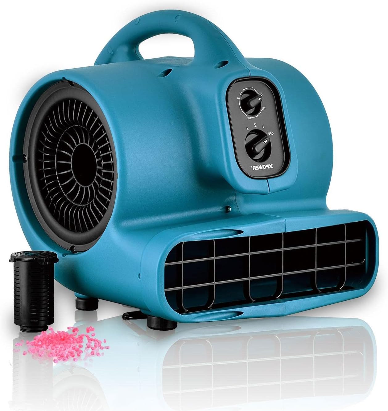 XPower P-450T Multi Air Mover Utility Ventilador Secador con Temporizador para restauración y plomería 3 velocidades con Cuentas de Gel eliminadores de olores